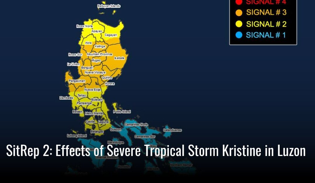 SitRep 2: Effects of Severe Tropical Storm Kristine in Luzon